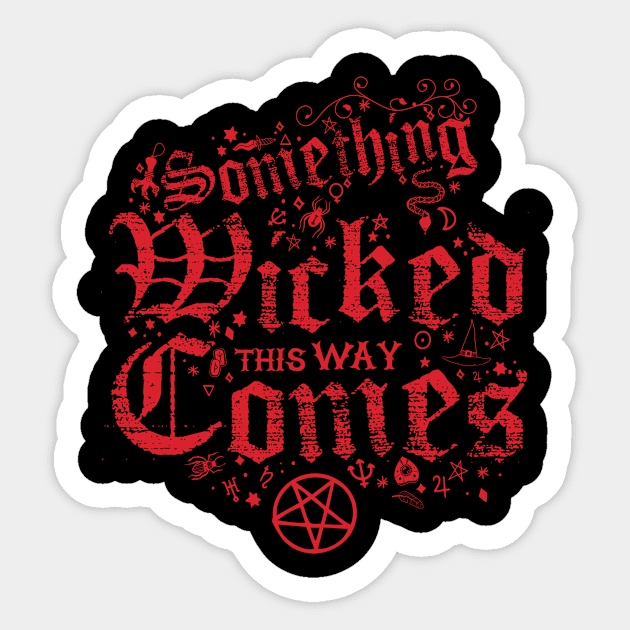 Something Wicked Vintage Distressed Cottage Core Witchcore Sticker by Nemons